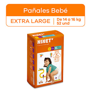 Pañales para Bebé Ninet Talla XL Paquete 52 un