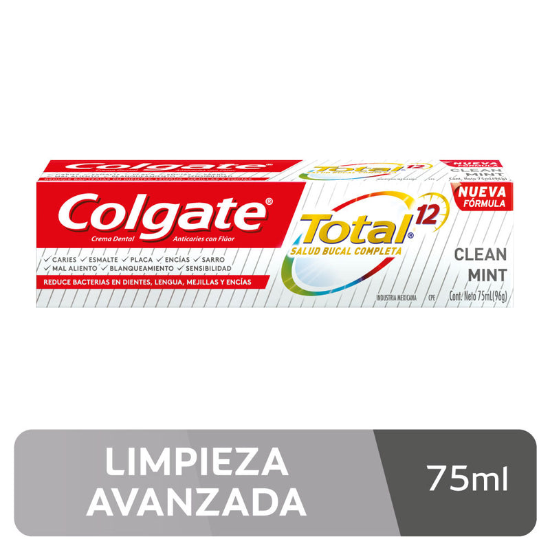 Pasta Dental Colgate Total 12 Clean Mint Tubo 75ml