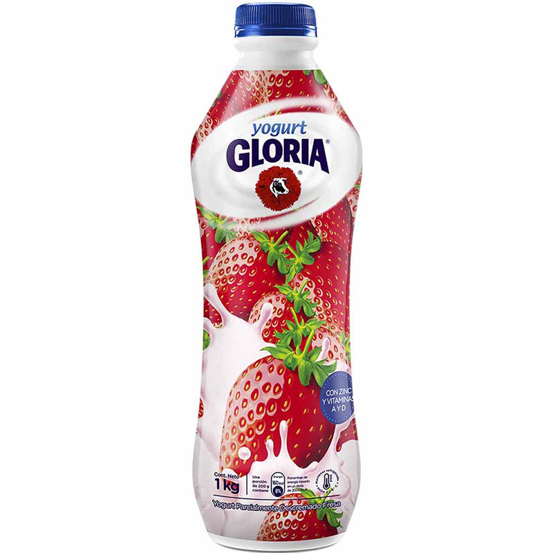 Yogurt Bebible GLORIA Fresa Botella 1Kg