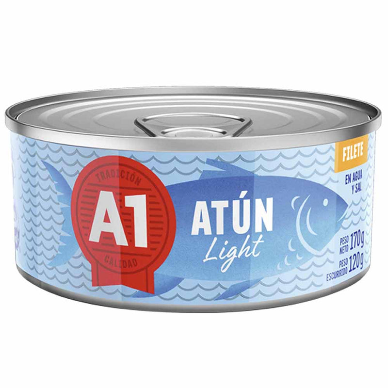 Filete de Atún A-1 en Agua y Sal Lata 170g