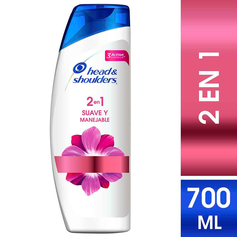 Shampoo HS 2 en 1 Suave y Manejable Frasco 650ml