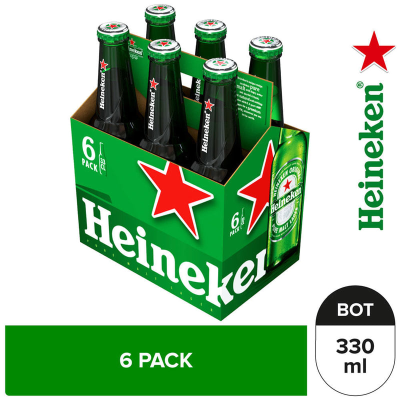 Cerveza HEINEKEN Botella 330ml 6 Pack