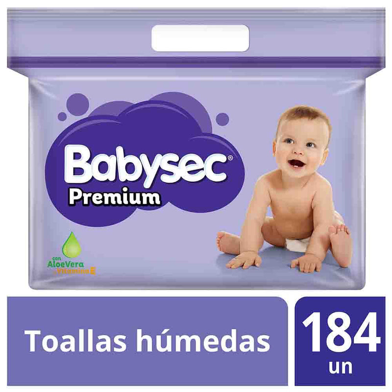 Toallitas Húmedas para Bebé Babysec Premium Paquete 184un