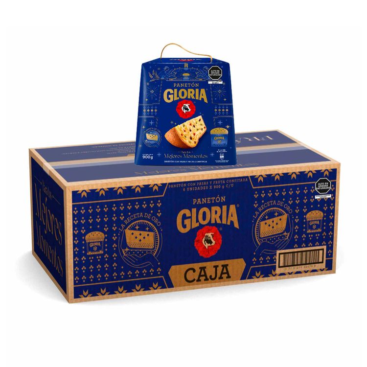 Panetón Gloria Caja 900g Caja 6un