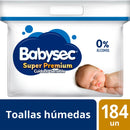 Toallitas Húmedas Babysec Super Premium Paquete 184un