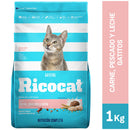 RICOCAT Comida para Gatitos Carne, Pescado y Leche Bolsa 1kg