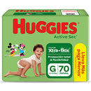 Pañales para Bebé Huggies Active Sec Talla G Paquete 70un