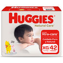 Pañales para Bebé Huggies Natural Care Puro y Natural Talla XG Paquete 42un