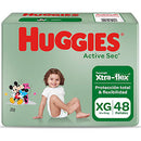 Pañales para Bebé Huggies Active Sec Talla XG Paquete 48un