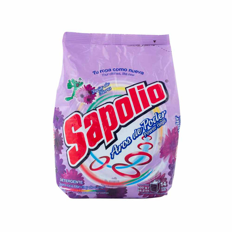 Detergente en Polvo Sapolio Floral Bolsa 800g