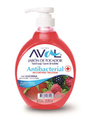 Jabón Líquido Antibacterial  Aval Frutos Rojos Frasco 1L