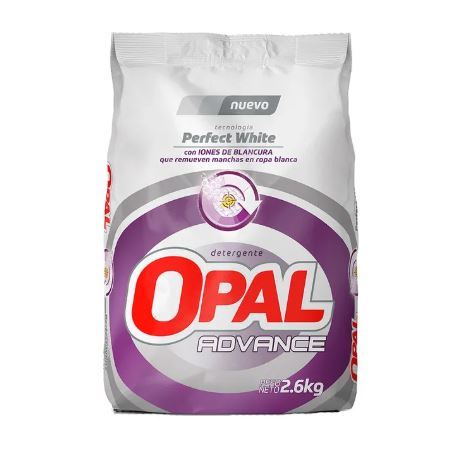 Detergente en Polvo Opal Advance Perfect White Bolsa 2.6Kg