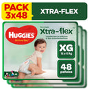 Pañales para Bebé Huggies Active Sec Talla XG Paquete 48un Pack 3un