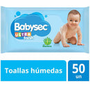 Toallitas Húmedas para Bebé Babysec Ultra Paquete 50un