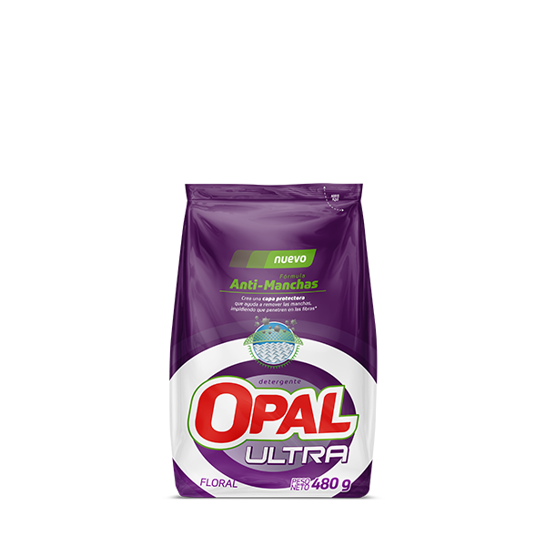 Detergente en Polvo Opal Ultra Multipower Floral Bolsa 480g