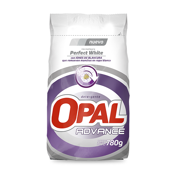 Detergente en Polvo Opal Advance Perfect White Bolsa 780g