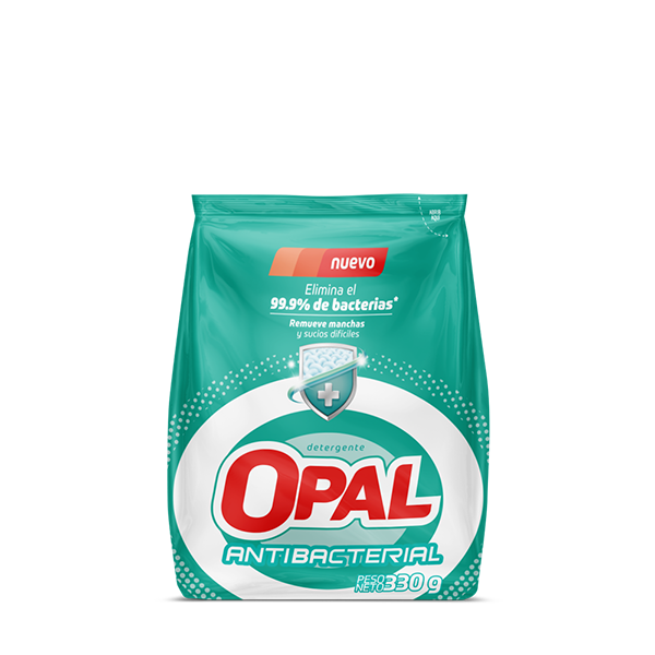 Detergente en Polvo Opal Antibacterial Bolsa 330g