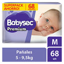 Pañales para Bebé Babysec Premium Talla M Paquete 68un