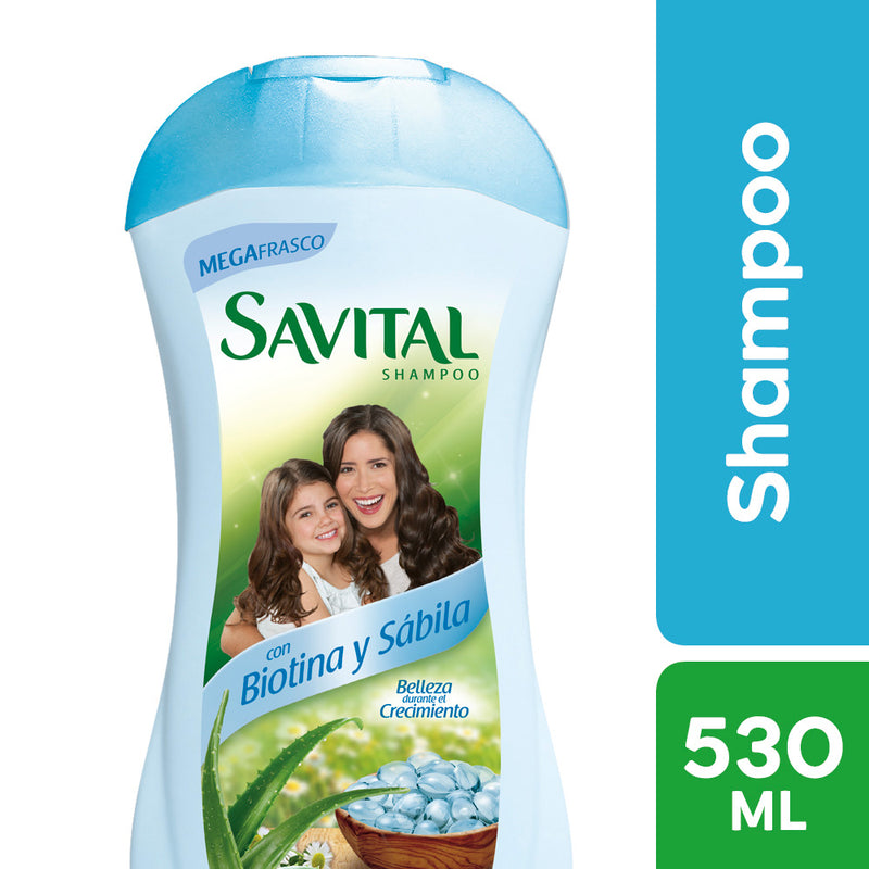 Shampoo Savital Biotina y Sábila Frasco 530ml