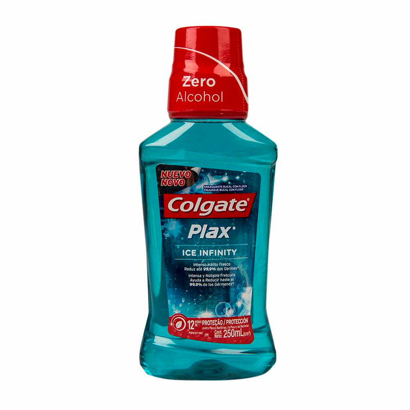 Enjuague Bucal Colgate Plax Ice Infinity Zero Alcohol Frasco 250ml