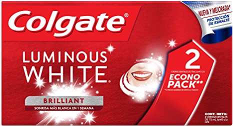 Crema Dental Colgate Luminous White Pack 2 unidades de 75ml