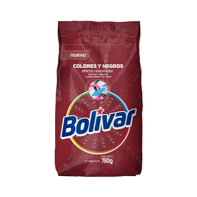 Detergente en Polvo Bolívar Colores y Negros Bolsa 780g