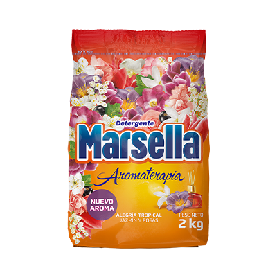 Detergente en Polvo Marsella Jazmín y Rosas Bolsa 2kg