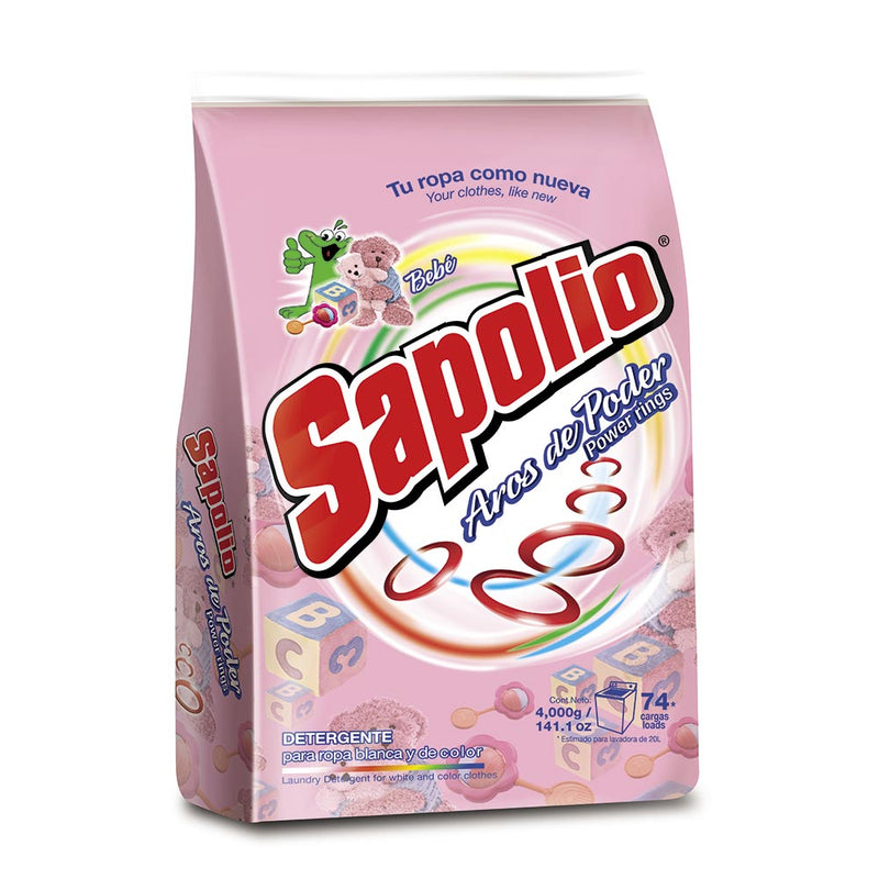 Detergente en Polvo SAPOLIO Bebé Bolsa 4Kg