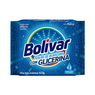 Jabón para Ropa BOLIVAR Glicerina Empaque 420 gr