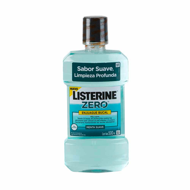 Enjuague Bucal Listerine Zero Menta Suave Botella 500ml