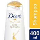 Shampoo Dove Óleo Nutrición Frasco 400 ml