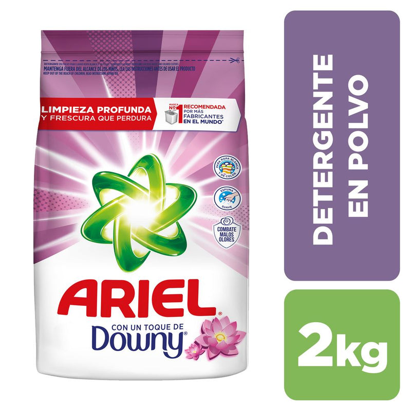 Detergente en polvo Ariel con Downy Bolsa 2Kg