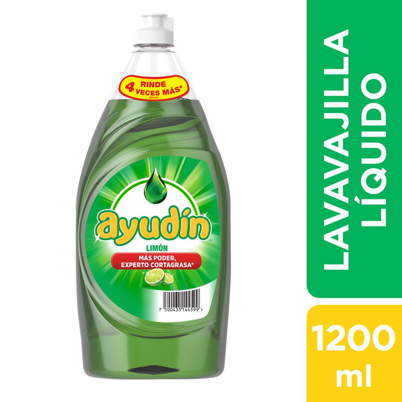 Lavavajilla Líquida Ayudín Limón Botella 1200ml