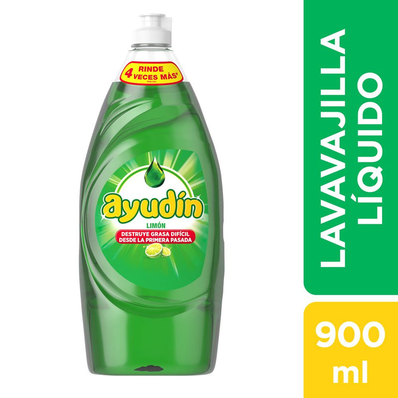 Lavavajilla Líquida Ayudín Limón Botella 900ml