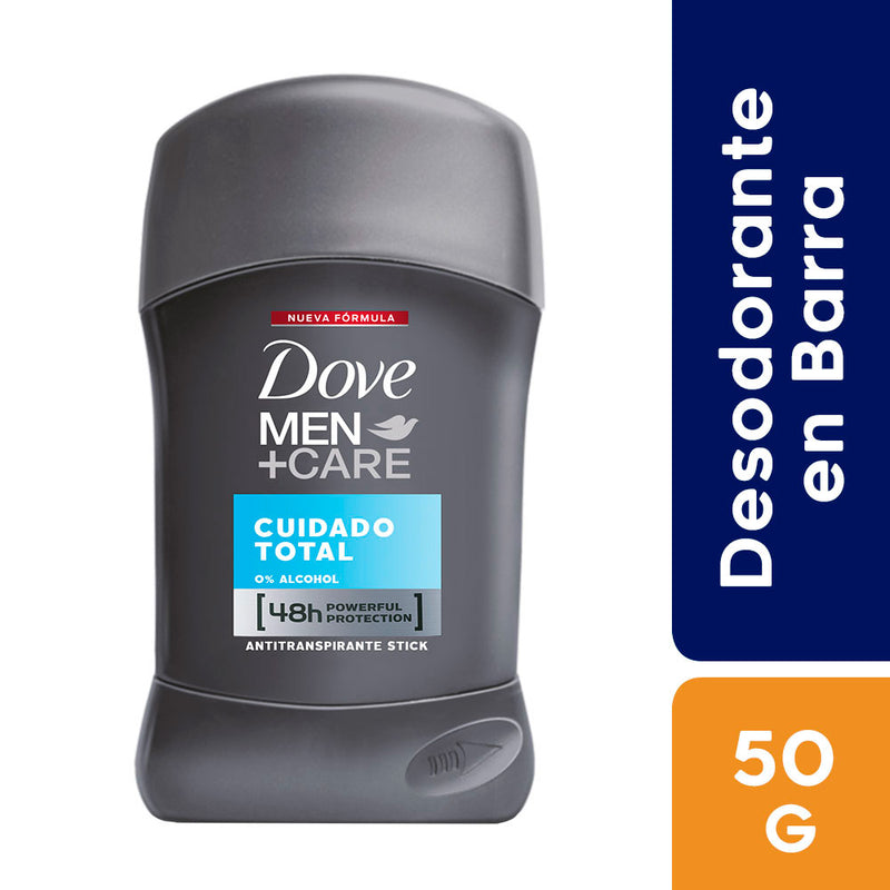 Desodorante en Barra para Hombre Dove Cuidado Total Frasco 50g