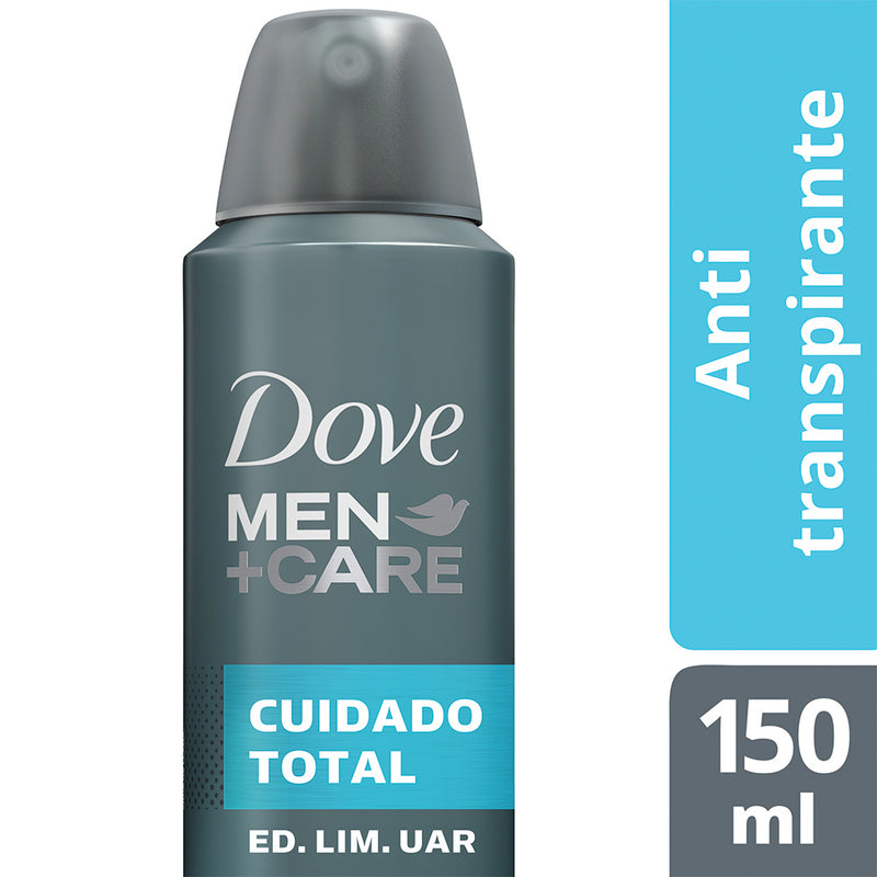 Desodorante en Aerosol para Hombre Dove Cuidado Total Frasco 150ml