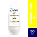Desodorante en Roll on para Mujer Dove Invisible dry Frasco 50ml