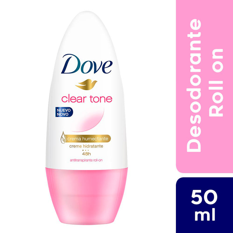 Desodorante en Roll on para Mujer Dove Claer tone Frasco 50ml
