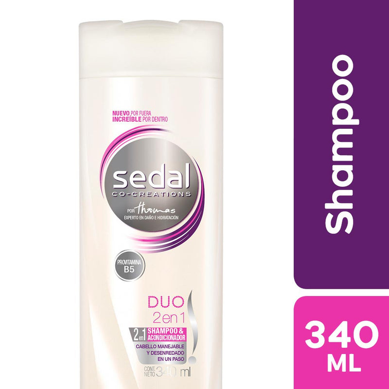 Shampoo Sedal Dúo 2 en 1 Frasco 340 ml