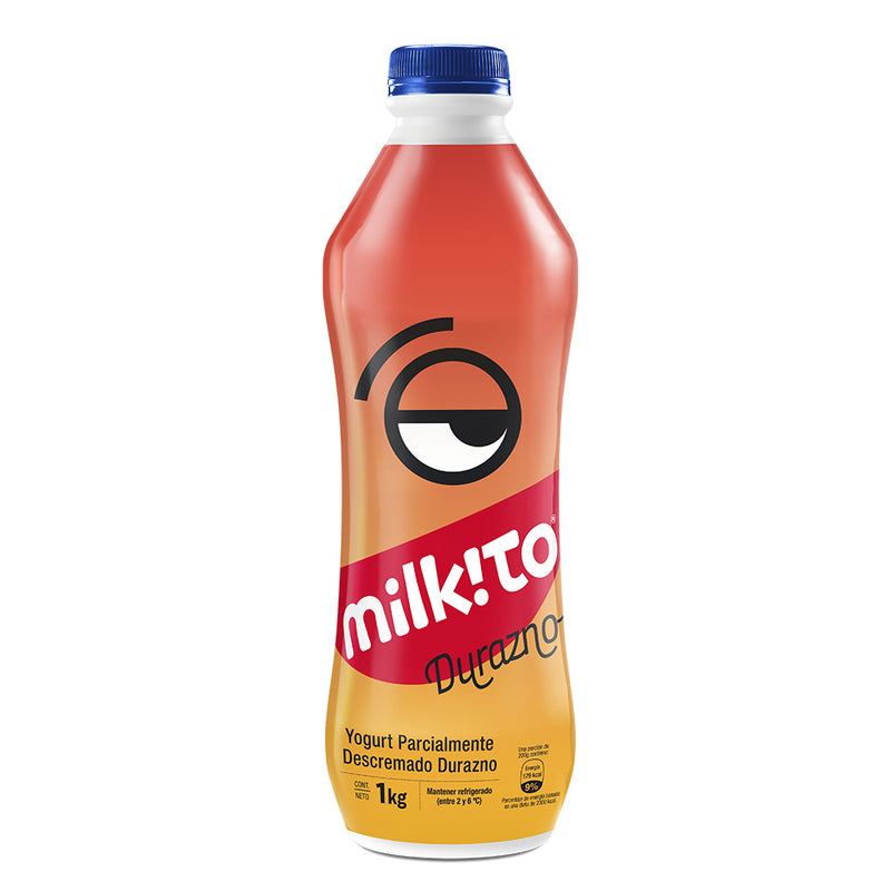 Yogurt MILKITO Durazno Botella 1Kg