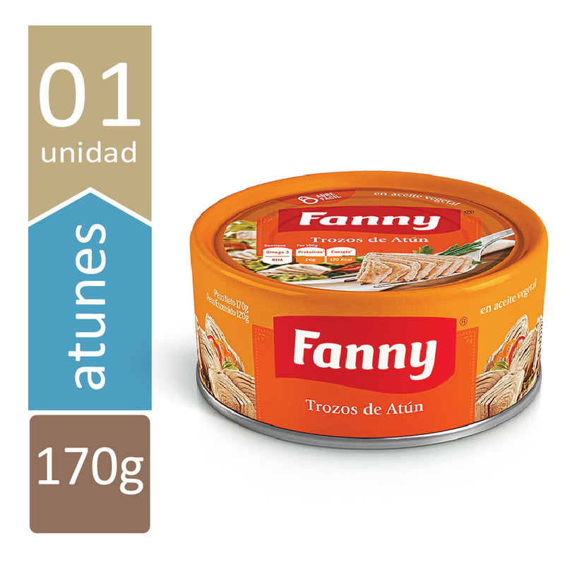 Trozos de Atún Fanny En Aceite Vegetal Lata 170 g