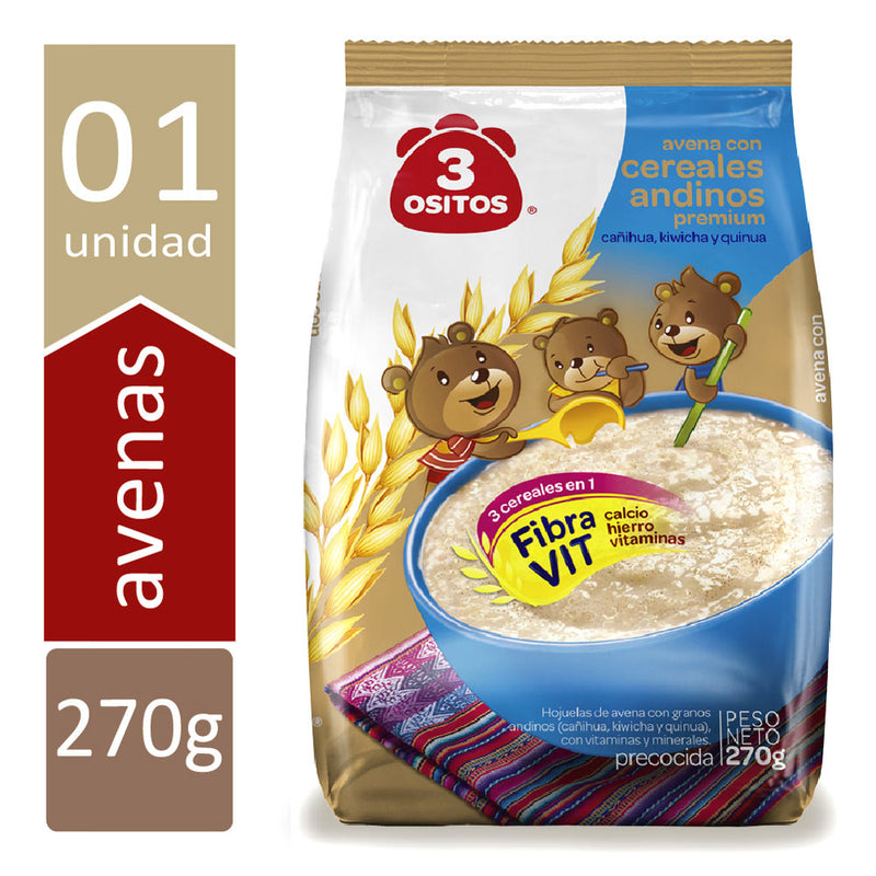 Avena Cereal Andino 3 Ositos Bolsa 270 g