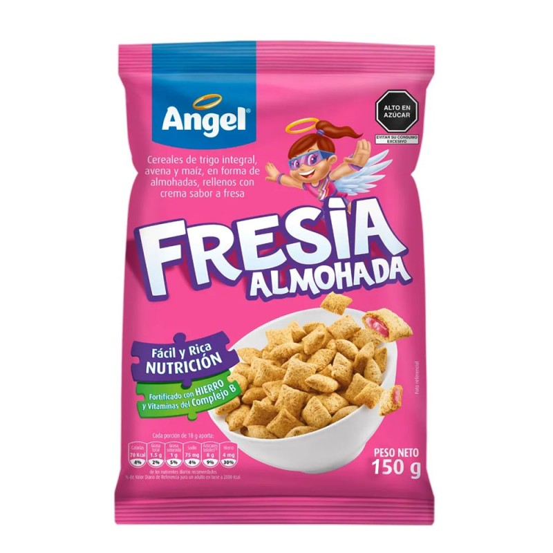 Cereal Ángel Trigo integral de avena y maíz sabor fresa Bolsa 110g