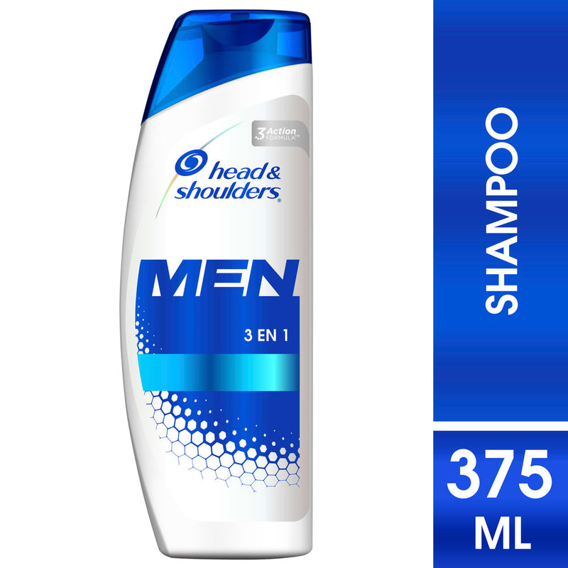 Shampoo HS Men 3 EN 1 Frasco 375 ml