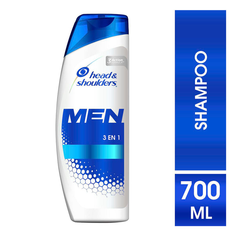 Shampoo HS Men 3 EN 1 Frasco 650ml