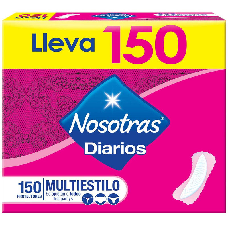 Protectores Diarios Nosotras Multiestilo Paquete 150un