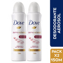 Desodorante en Aerosol Dove Dermo aclarant Frasco 150ml Pack 2un