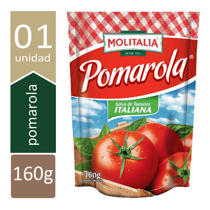 Salsa Tomate Molitalia Pomarola Doypack 160g