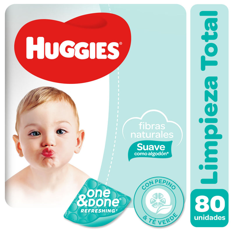 Toallitas Húmedas para Bebé Huggies One & Done Paquete 80un