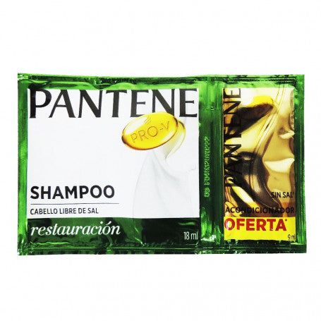 Shampoo Pantene Restauración más Acondicionador Sachet 18ml